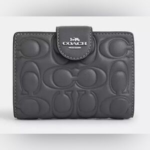 Coach Medium Corner Zip Wallet In Signature Leather